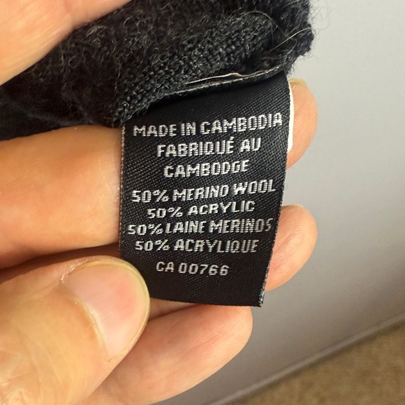 Britches Men's Dark Gray Merino Wool Blend 1/4 Zip XXL Pullover Sweater - Picture 9 of 10